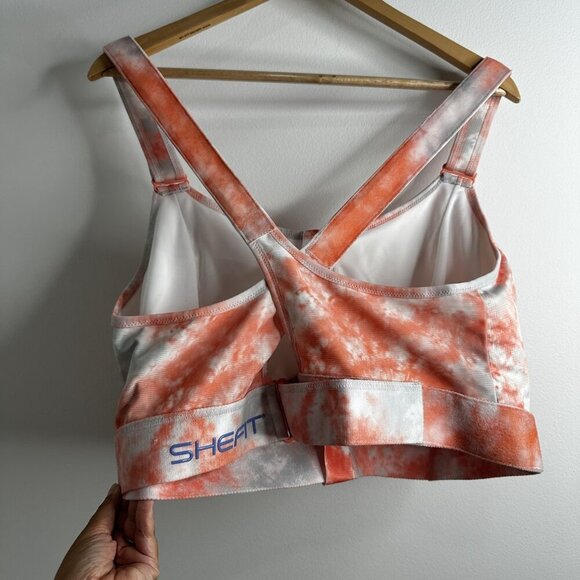 Shefit Ultimate Sports Bra 6Luxe Orange Tie Dye Zip Front Adjustable Support - Picture 7 of 8